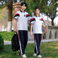 批发已出货实拍2026夏季新款POLO领学生<b class='q'>运动</b>套装校服班服