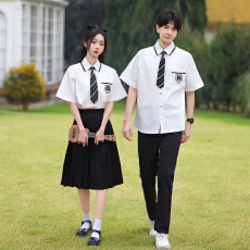 批发实拍情侣装短袖初高中生运动会学院风学生<b class='q'>班</b><b class='q'>服</b><b class='q'>定制</b>套装