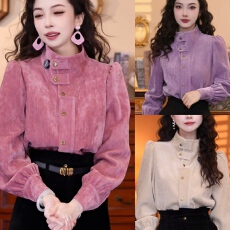 批发3色罗马故事秋冬款气质大气上衣