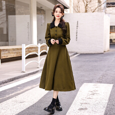 批发口袋款秋季新款大码<b class='q'>女装</b>胖妹妹mm显瘦连衣裙学院风减龄针织小裙子