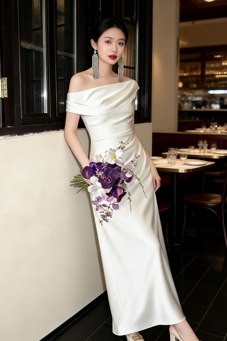 실사 프랑스식 참여 성인 예복 새로운 여성 드레스 아름다운 라이센스 샤오 바이 치마