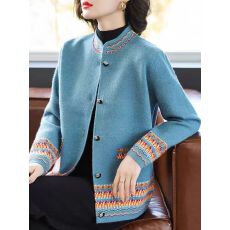 批发秋装外套洋气上<b class='q'>衣服</b>大码<b class='q'>中老年</b>女春秋冬短款针织开衫2025新款