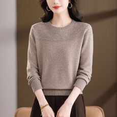 批发<b class='q'>专柜</b><b class='q'>正品</b>秋冬新款毛衫女圆领宽松显瘦毛衣妈妈装洋气<b class='q'>打底针</b>织上衣