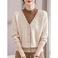 批发中老年<b class='q'>时尚</b>女装妈妈毛衣秋冬新款打底衫宽松洋气高贵上衣针织小衫