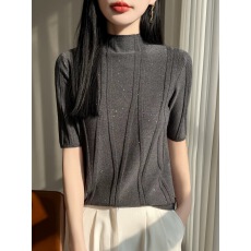 批发短袖针织衫套头女2026<b class='q'>夏</b>季新款毛衣