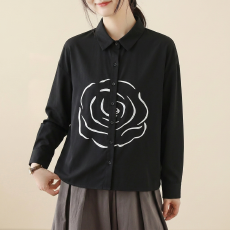 批发女装棉麻衬衫日系小众设计感刺绣翻领<b class='q'>夏</b>季短袖上衣