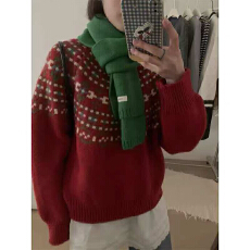 批发费尔岛毛衣女秋<b class='q'>冬</b>2025新款宽松慵懒风高级感软糯上衣外穿