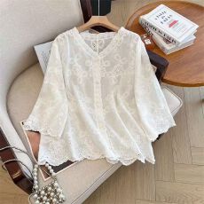 批发新款春季女装上衣<b class='q'>外套</b>外披<b class='q'>百搭</b>刺绣镂空长袖防晒衫