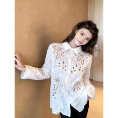 批发白色<b class='q'>衬衫</b><b class='q'>女长袖</b>春夏2026新款爆款高级感独特超好看气质漂亮<b class='q'>衬衣</b>