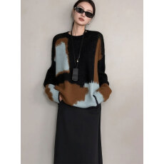 批发2025年秋冬新款高级感chic<b class='q'>日系</b>温柔风宽松慵懒软糯毛衣<b class='q'>外套</b>