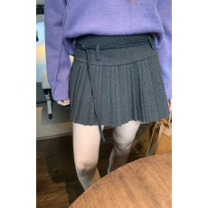 批发馨帮帮 毛呢<b class='q'>半身裙</b>超好看冬裙梨形伯克利裙子灰色百褶a字短裙新款