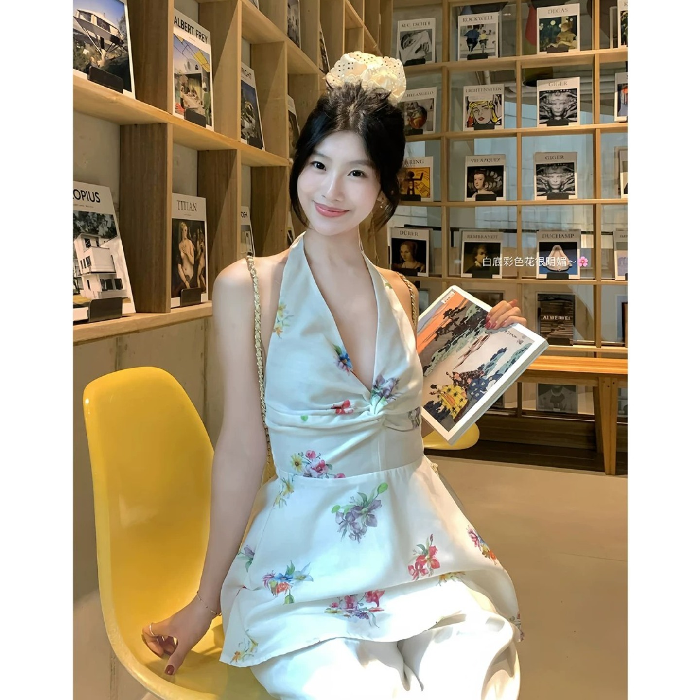 화이트 워터 여성 인사이드 요금 작은 섬 행침 목 백리스 시폰 셔츠 여성 여름 부드러운 품격 휴가 바람 몸매 가꾸기 Chic 맨위