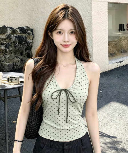 2026 행침 목 캐미솔 여름 한 부서 몸매 가꾸기 잘 생긴 외출용 민소매 맨위