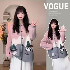 批发~新款孕妇装外套秋冬新款森系甜美减龄毛衣开衫<b class='q'>春</b>秋外套