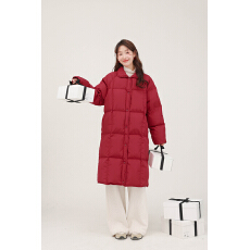 批发白鸭绒 2025中长款加厚羽绒服女 冬季新款小个子面包服简约外套