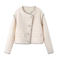 批发简艾薇品质<b class='q'>女装</b>2025秋季新品温柔风装饰边...