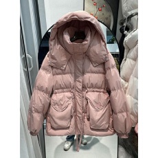 批发<b class='q'>特价</b>白鸭绒2025冬季新款抽绳收腰显瘦宽松中长款<b class='q'>羽绒服</b>女加厚外套