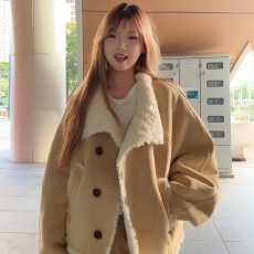 批发冬季短款韩系羊羔毛棉衣外套<b class='q'>女</b>2025新款小个子加厚保暖麂皮棉服潮