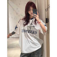 批发原版面料原版做工美式镂空透气高街球衣情侣短袖T恤宽松<b class='q'>男</b>女夏季