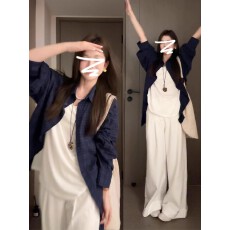 批发长袖格子<b class='q'>衬衫</b>外套女新款设计感小众韩系气质<b class='q'>衬衣</b>宽松上衣