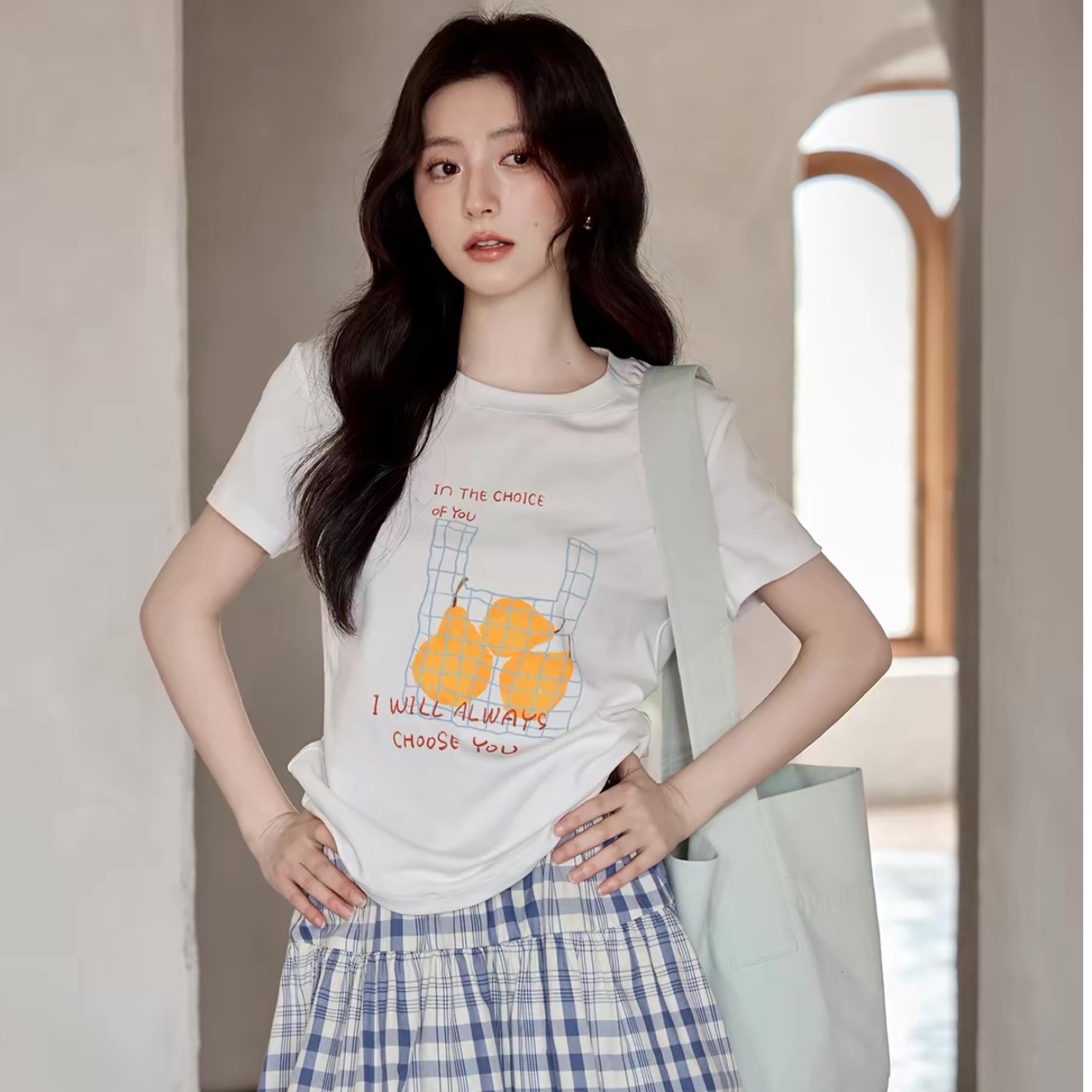 40 220 그램 빗질하다 92 면 8 암모니아 Lun 이후 패키지 칼라 몸매 가꾸기 슬림해 보이는 긍정적 인 어깨 반팔 티셔츠 여성