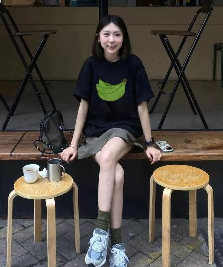 경관 그림 21 순면 210 그램 면 여름 드레스 한 부서 반팔 티셔츠 여성 한국 스타일 루즈핏 빅 사이즈 프린트
