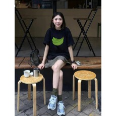 批发官图 21支纯棉-210克棉 夏装韩系短袖<b class='q'>T</b><b class='q'>恤</b>女韩版宽松大码<b class='q'>印花</b>