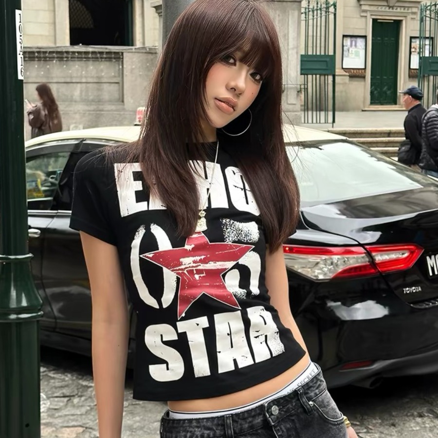 40 220 그램 빗질하다 92 면 8 암모니아 Lun 이후 패키지 칼라 몸매 가꾸기 슬림해 보이는 긍정적 인 어깨 반팔 티셔츠 여성