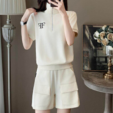 批发<b class='q'>时尚</b>休闲<b class='q'>运动服</b>套装女2026夏装新款爆款洋气小个子短袖短裤两件套