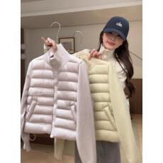 批发白鸭绒针织立领拼接羽绒服女短款2025秋冬季新款小个子轻薄外套