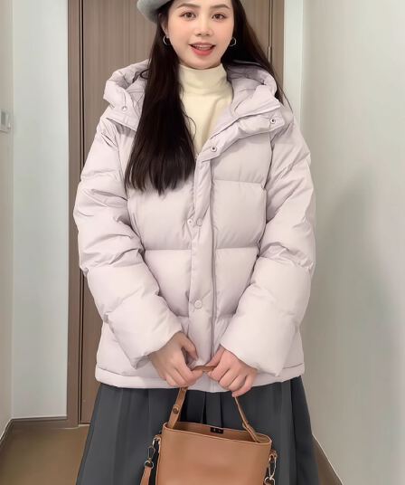 슈퍼 잘 생긴 작은 키 다운 재킷 여성 짧은 2026 새로운 학원 스타일 면 의류 두꺼운 패딩 재킷 겨울 재킷