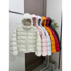 批发糖果色连帽泡芙<b class='q'>羽绒服</b>女2026年新款超轻抽绳保暖外套