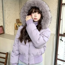 批发冬日暖炉时髦显瘦韩系大毛领棉服女百搭加厚防寒<b class='q'>保暖</b>棉衣外套女装