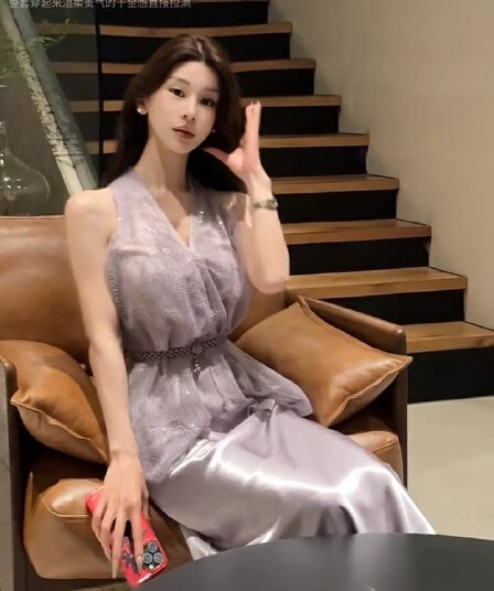 교토 휴일 비 여름 고급 부드러운 바람 슬림해 보이는 맨위 인어 꼬리 치마 세트 265382+25571