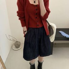 批发2025温柔风气质<b class='q'>针织</b>开衫马甲<b class='q'>背心</b>两件套