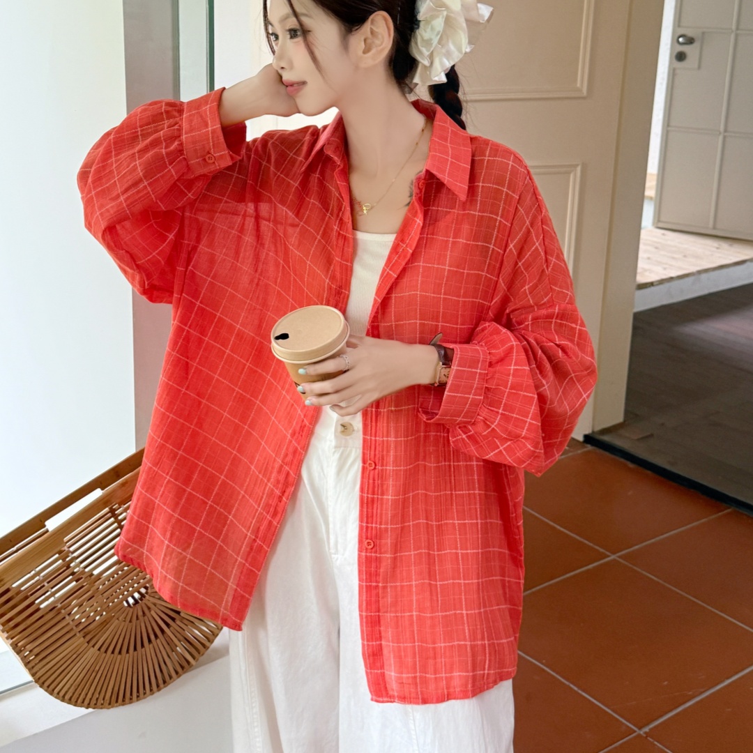 한국 스타일 얇은 스타일 셔츠 자외선 차단 의류