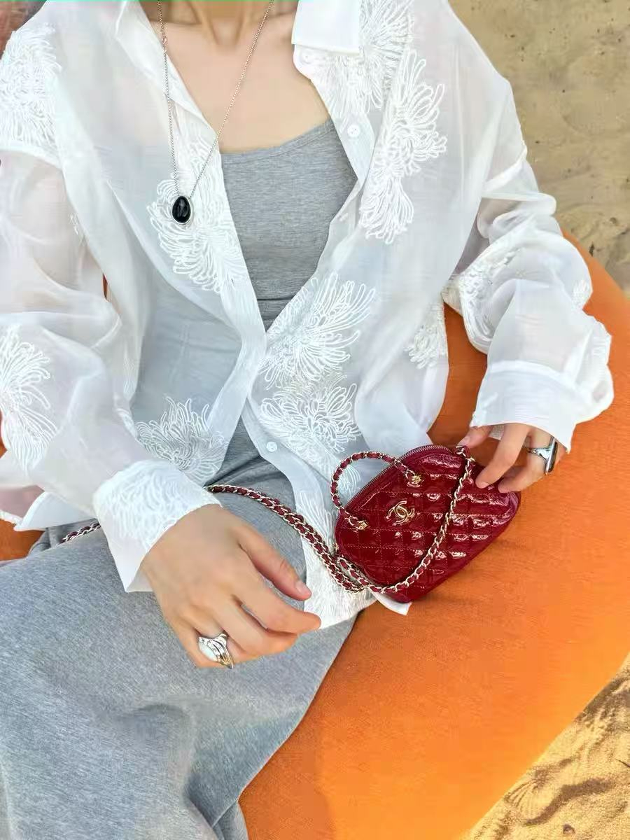 해변가 휴가 바람 자외선 차단 여성 셔츠 봄 여름 디자인 센스 얇은 스타일 다용도 오픈 가디건 맨위