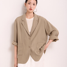 批发亚麻西装外套西服女薄款<b class='q'>春</b>夏新款防晒衫上衣