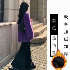 批发大码显瘦鱼尾裙女秋<b class='q'>冬</b>加绒轻欧气质a字裙包臀裙显瘦中长款半身裙