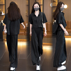 批发实拍2026夏季新款大码女装透气<b class='q'>时尚</b>宽松遮肉设计感两种穿法套装