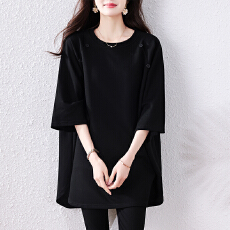 批发实拍2026春夏新款<b class='q'>大码</b>女装胖mm简约时尚宽松遮肉显瘦上衣百搭T恤