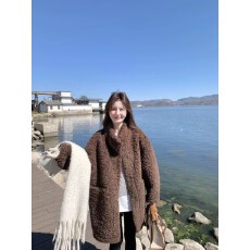 批发毛毛外套女冬季<b class='q'>皮毛</b><b class='q'>一体</b>环保皮草保暖立领中长款宽松羊羔毛大衣