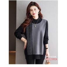 批发宽松中长款毛衣女半高领羊绒衫上衣加肥加大码羊毛<b class='q'>打底衫</b>