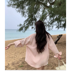 批发2026防晒薄款衬衫外套女2025新款夏秋宽松长袖衬衣上衣