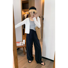 批发纯色V领长袖针织开衫女2026夏季新款<b class='q'>宽松</b>显瘦百搭上衣