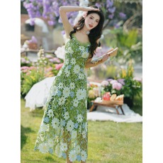 批发实拍#法式水溶<b class='q'>蕾丝</b>连衣裙两件套