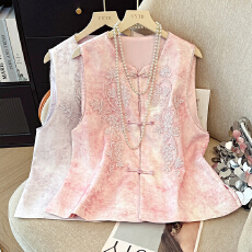 批发实拍复古重工刺绣高级感新中式改良唐装马甲女装百搭马夹上衣外套