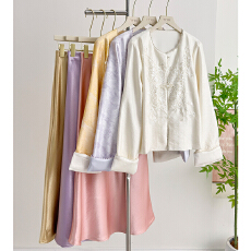 批发实拍新中式国风外套女2026早春新款高级感钉珠提花亮片刺绣袖上衣