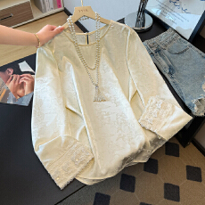 批发新中式衬衣<b class='q'>女</b>高级感轻奢减龄洋气2026<b class='q'>新款</b>国风漂亮上衣内搭打底衫