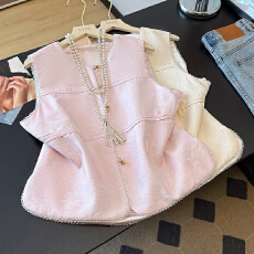 批发高端国风提花<b class='q'>马甲</b>女2026春季新款高级感仙气钉珠新中式坎肩外套潮